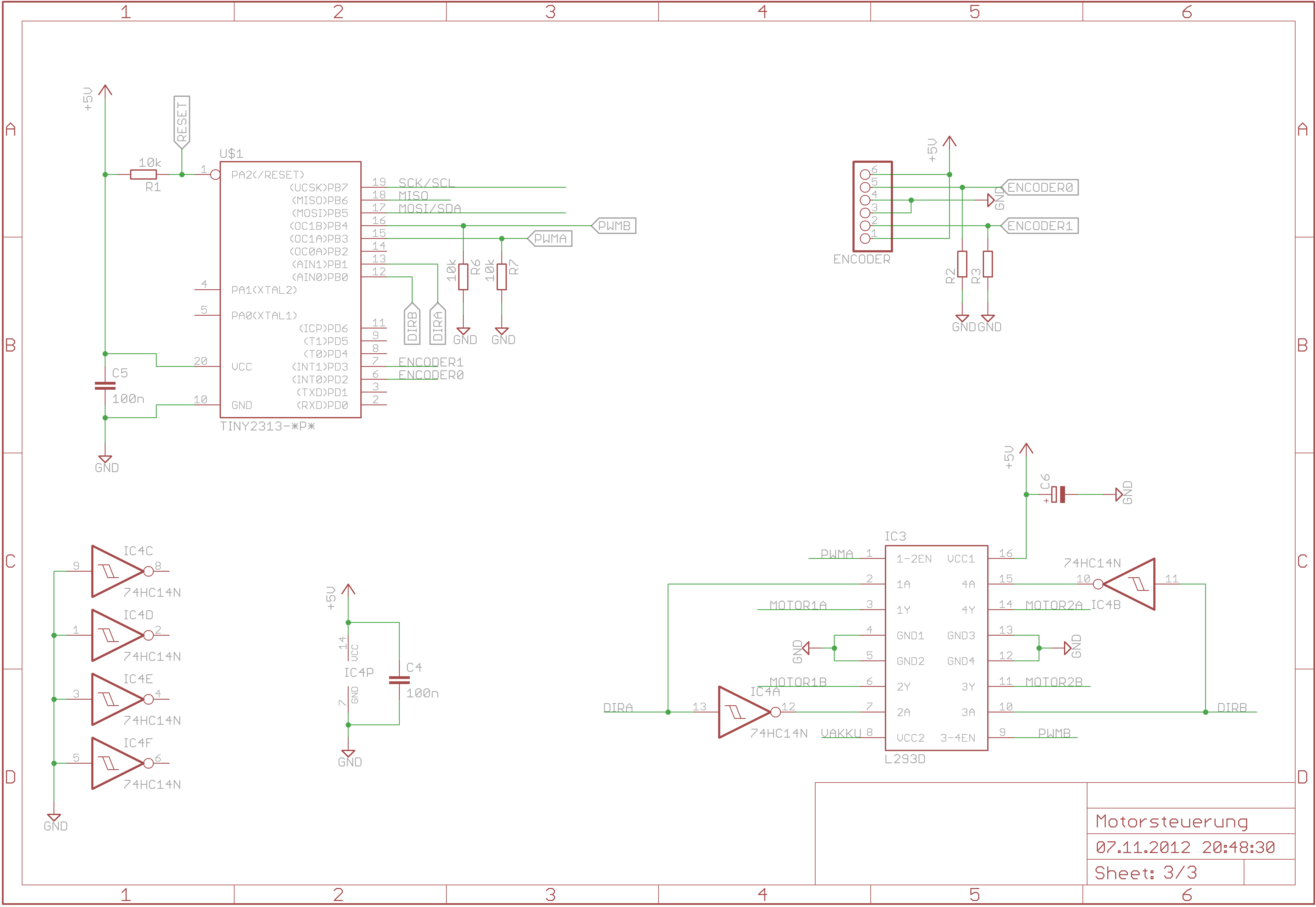 Motorsteuerung via I²C durch einen ATtiny2313