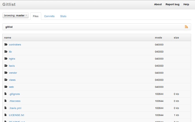 gitlist webinterface