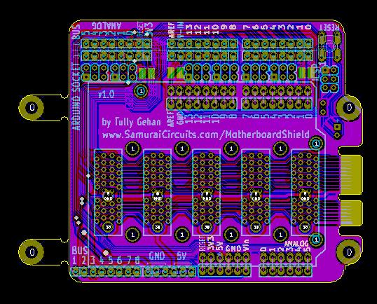 Mamashield, made with KiCAD